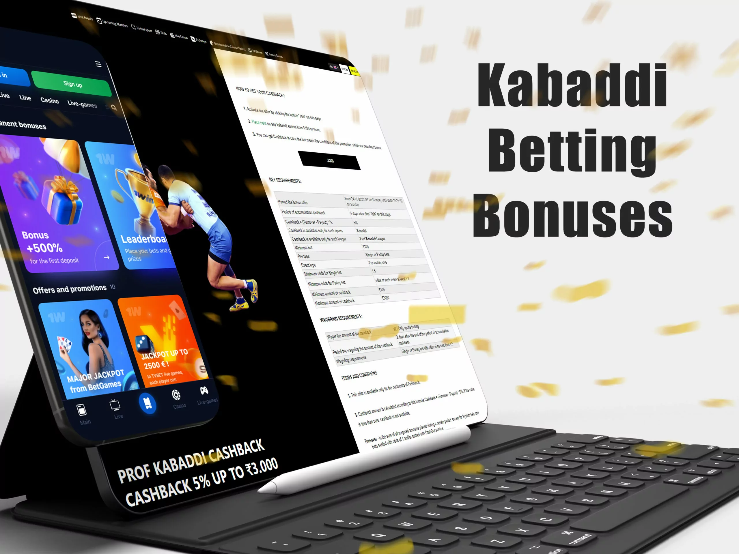 Kabaddi bookies provide thier customers with special bonuses after registration.